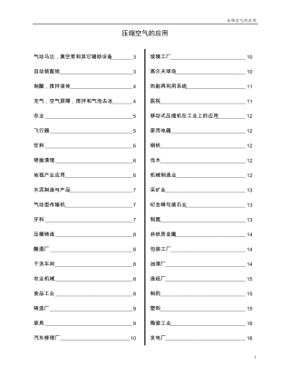 空压机行业应用