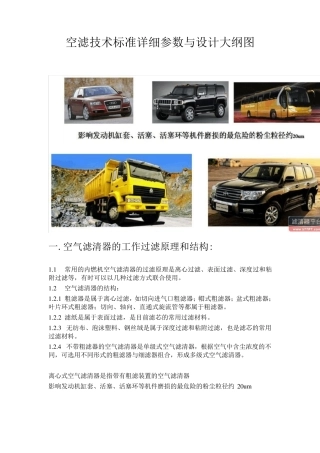 空滤技术标准详细参数与设计大纲图