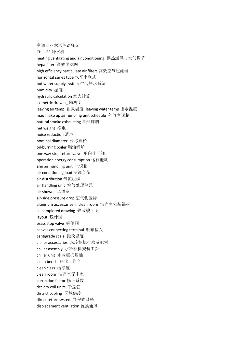 空调专业英语_第1页