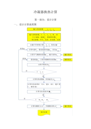 空调冷凝器热力计算