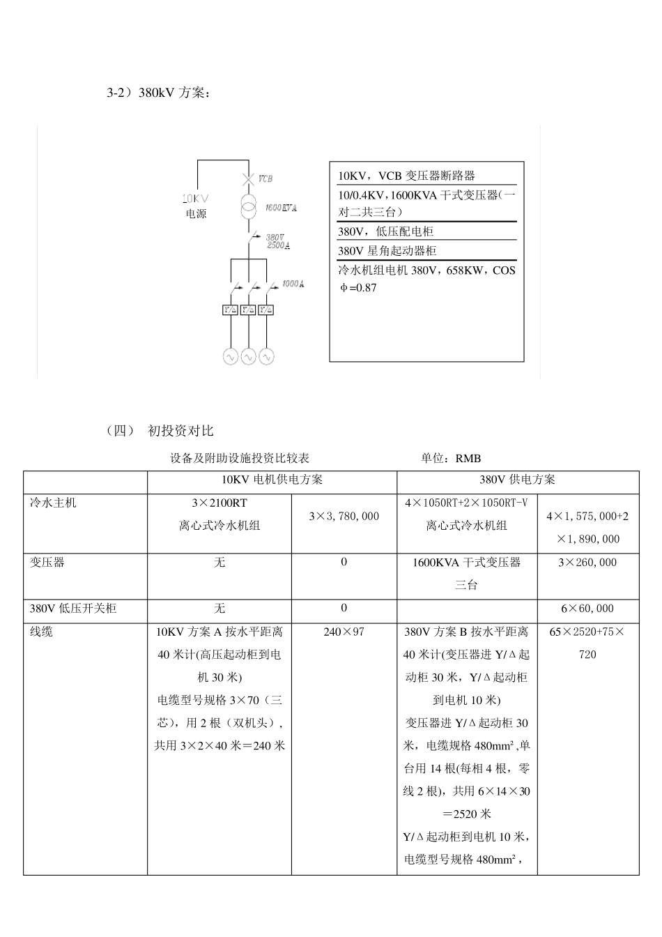空调冷水机组10KV与380V方案对比_第2页