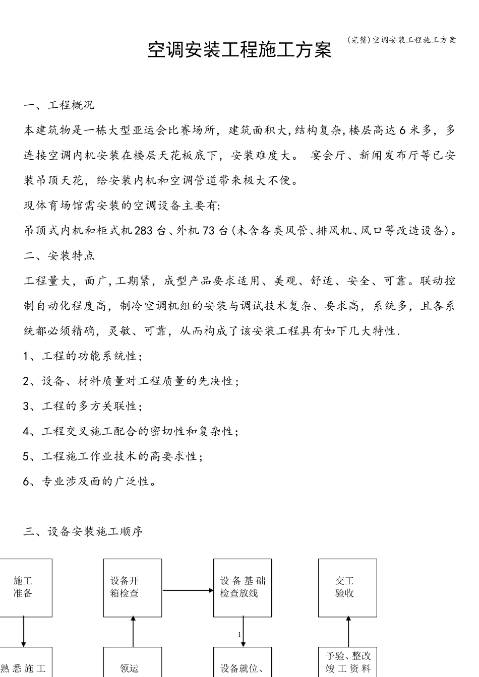 空调安装工程施工方案_第1页