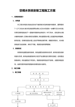 空调水工程施工方案