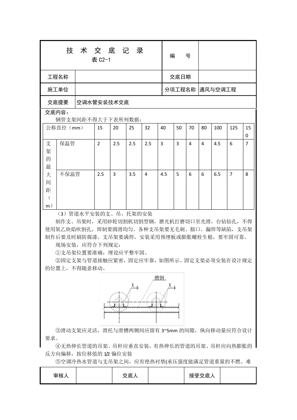 空调水管安装技术交底_第3页