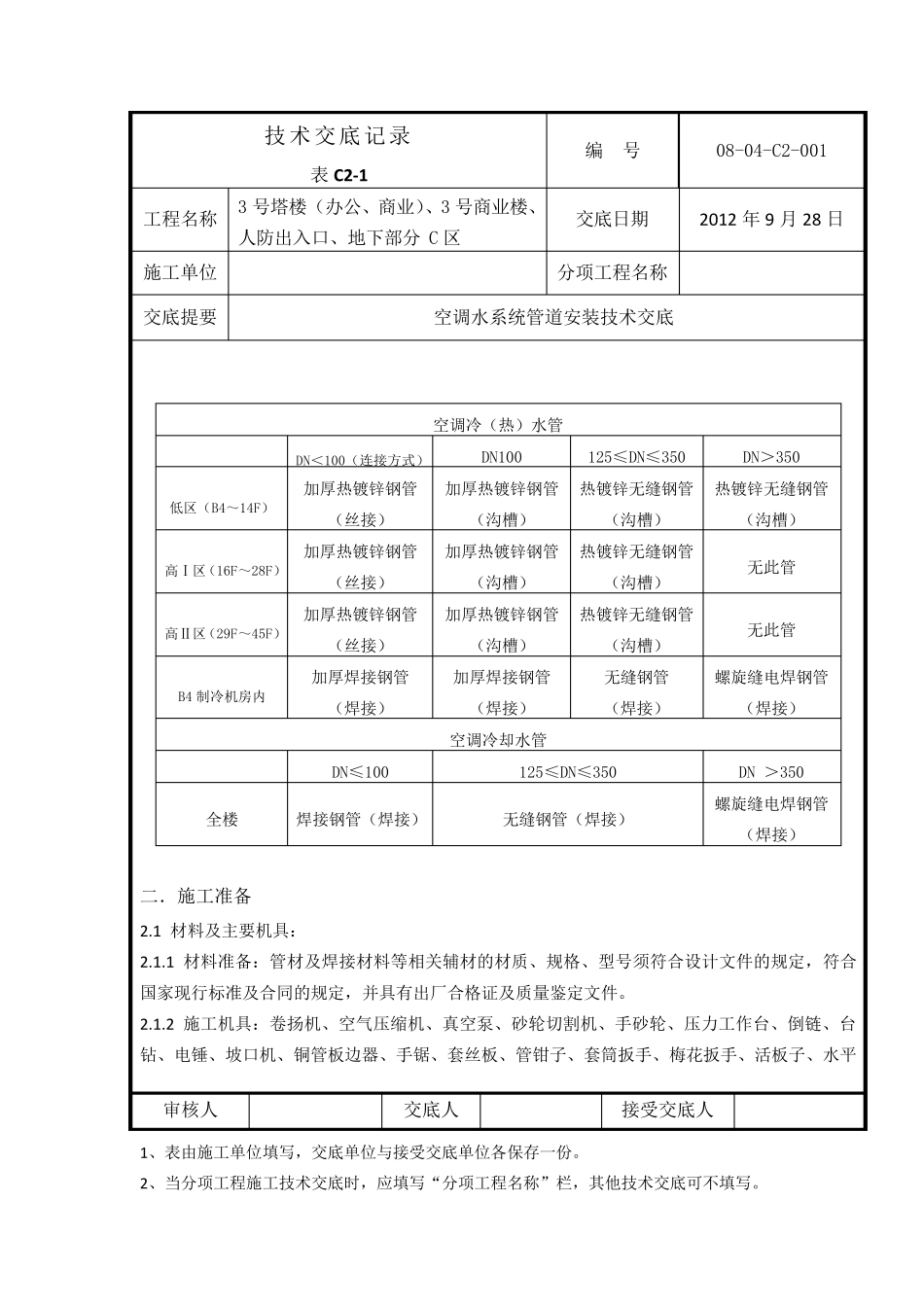 空调水管道安装技术交底_第3页