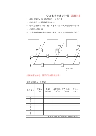 空调水系统水力计算异程式