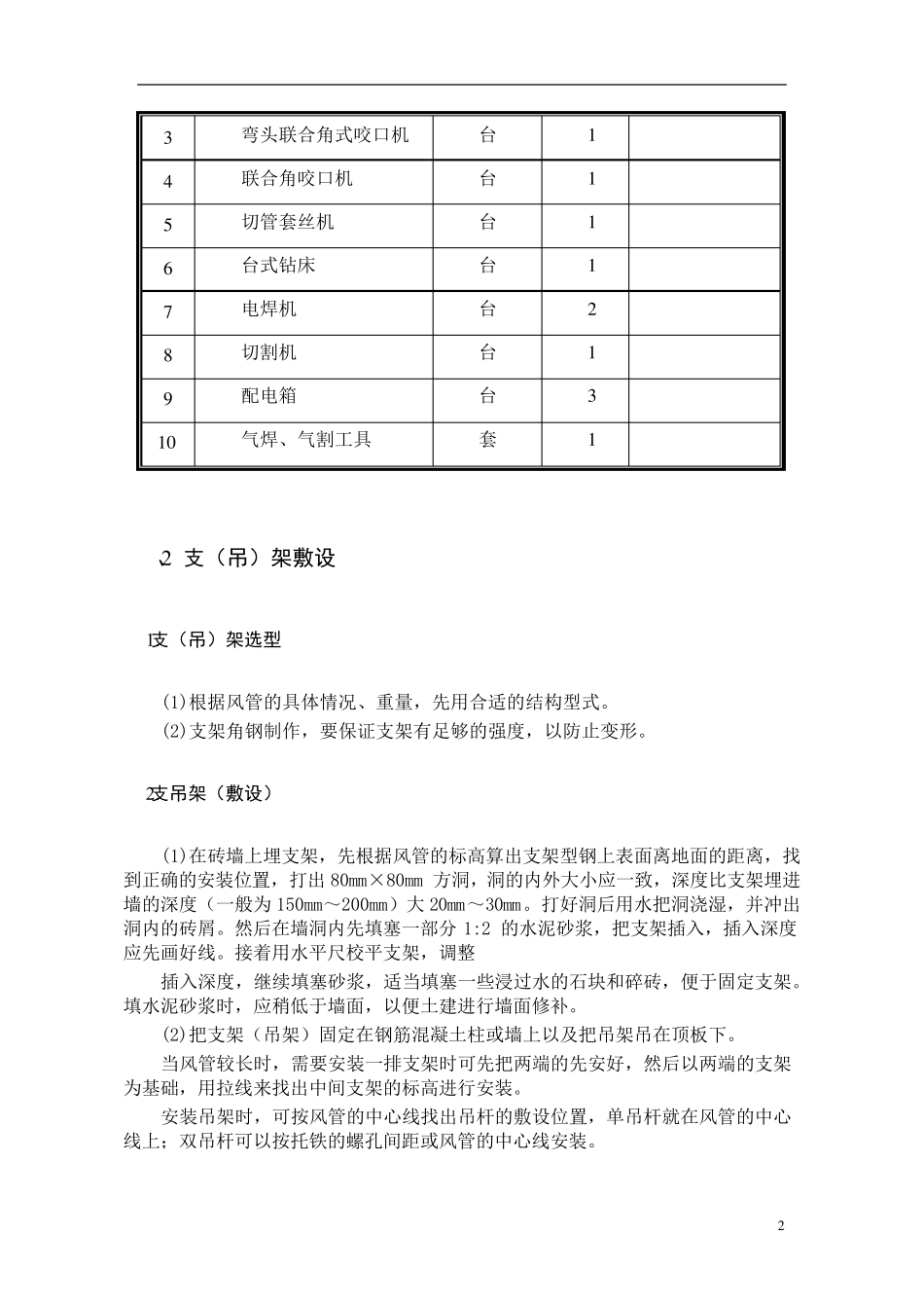 空调系统安装施工方案._第2页