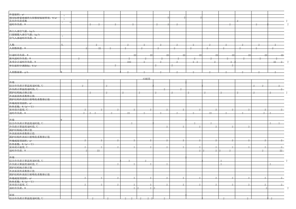 空调逐时负荷计算书_第2页