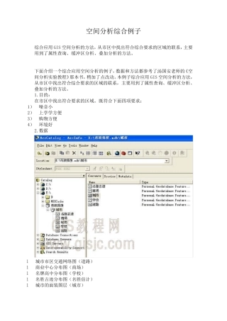 空间分析综合例子