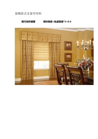 窗幔款式及窗帘用料