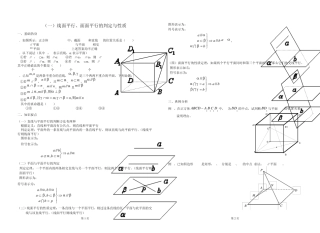 立体几何中的平行与垂直