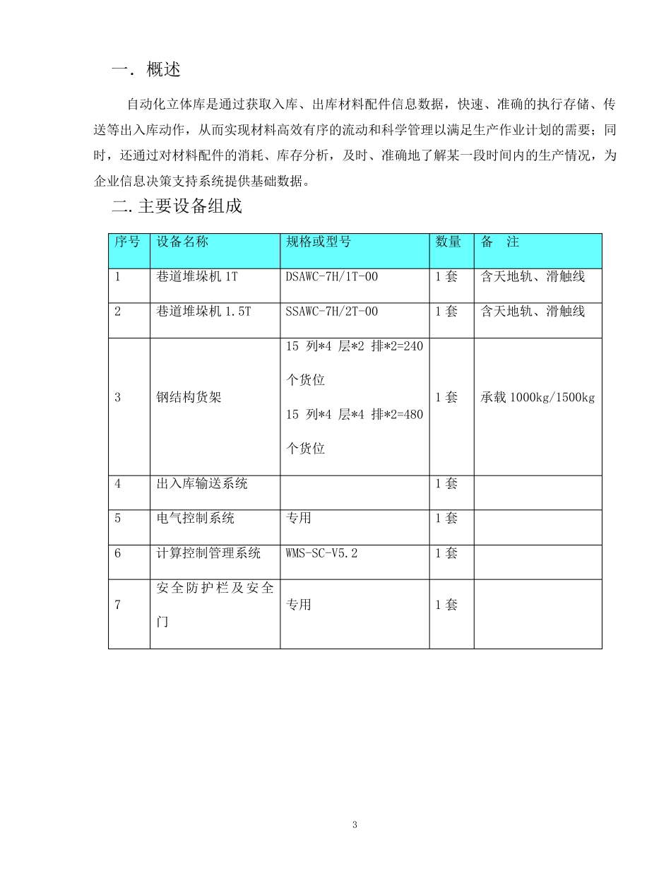 立体库设备说明书及维修保养_第3页