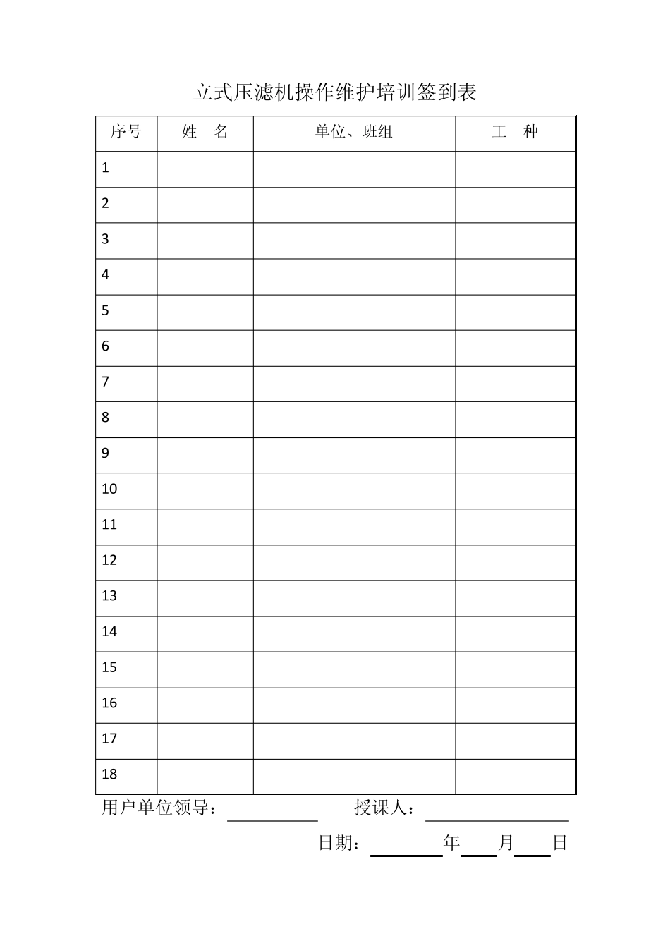 立式压滤机操作维护培训_第1页
