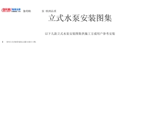 立式水泵安装图集