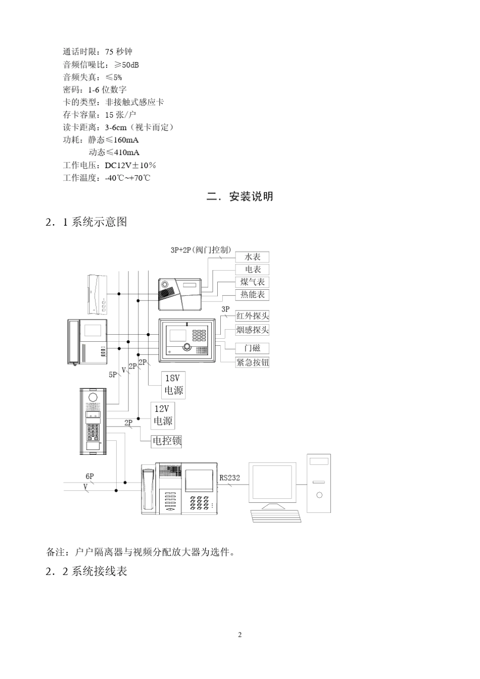 立林户户对讲系统2.0调试说明书_第2页