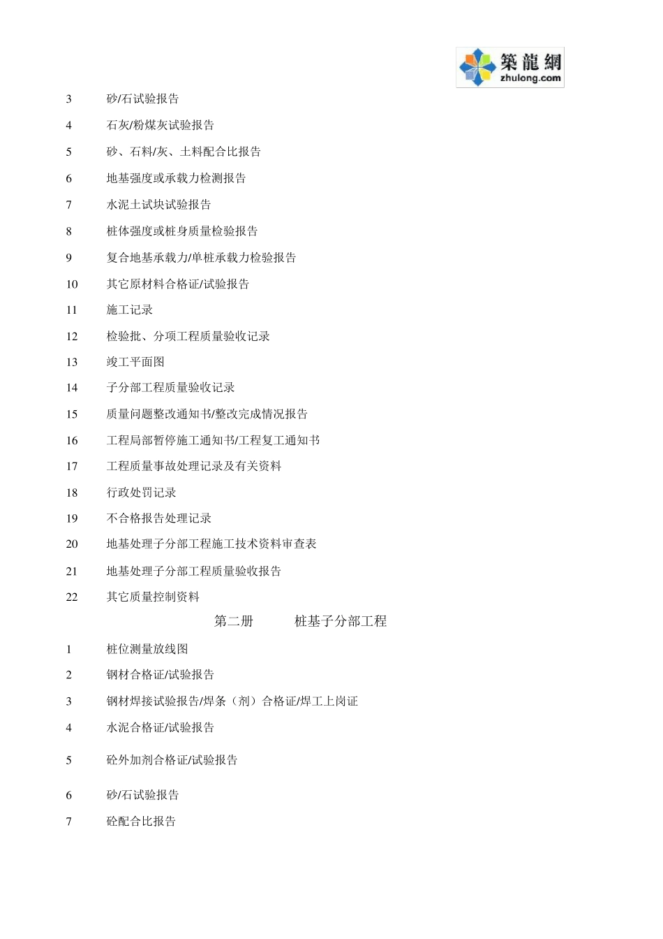 竣工验收文件和资料组卷参考目录_第2页