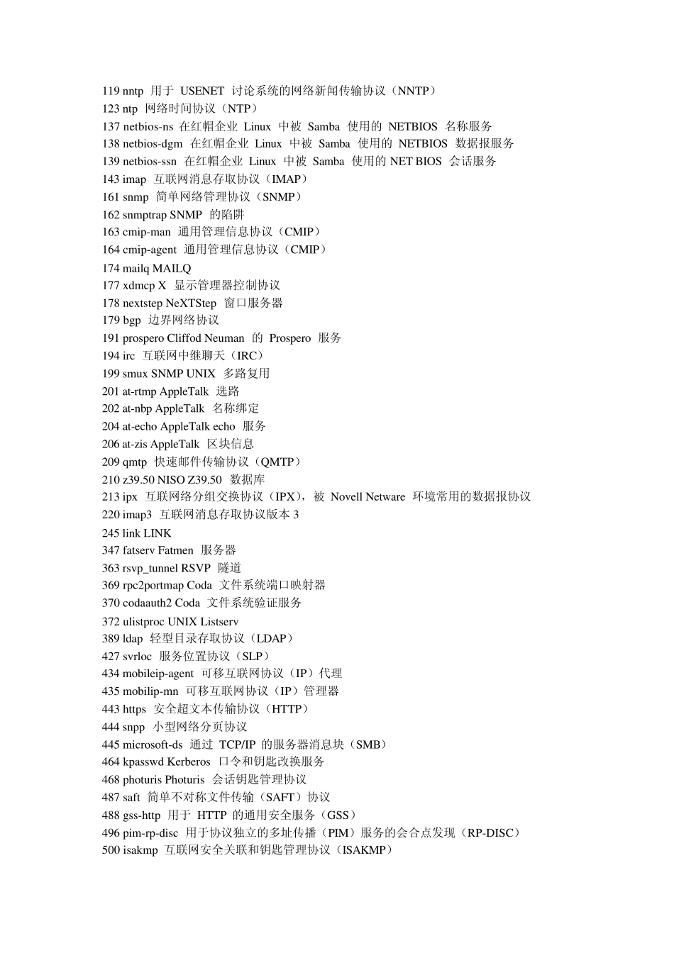 端口协议大全_第2页