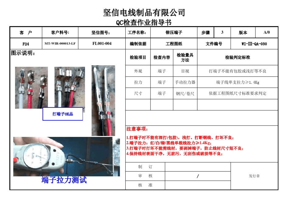 端子线QC检查作业指导书(SIP)_第3页