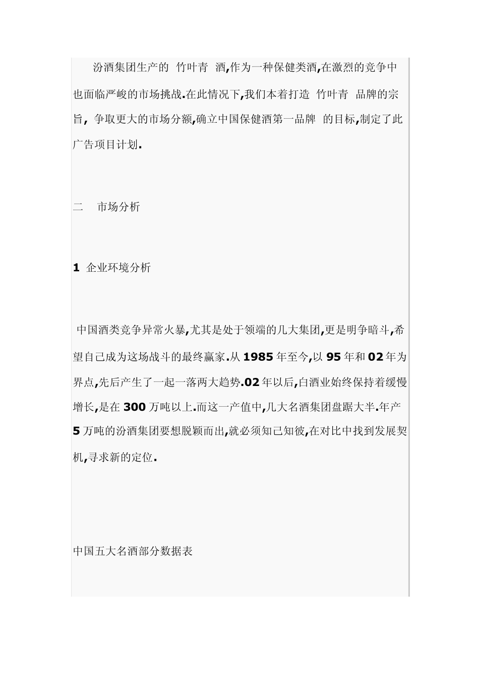 竹叶青酒广告策划案_第2页