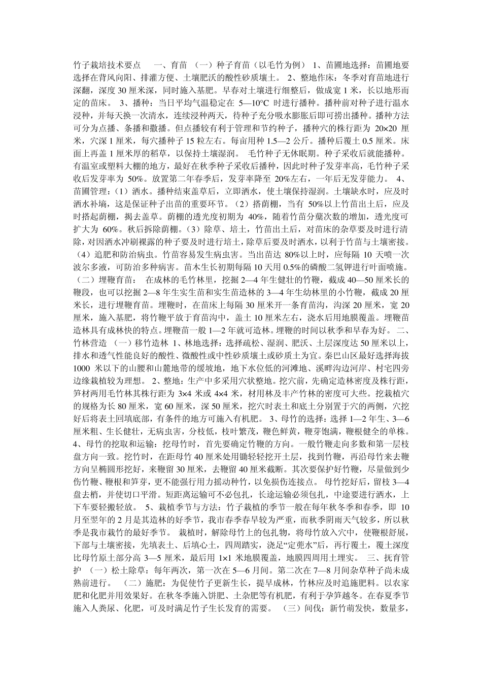 竹子栽培技术要点一_第1页