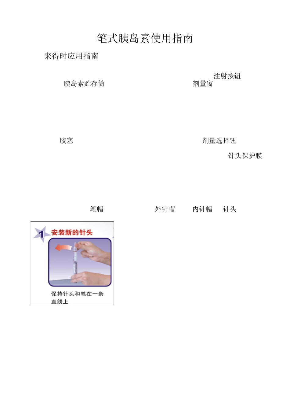 笔式胰岛素注射器使用注意事项_第1页