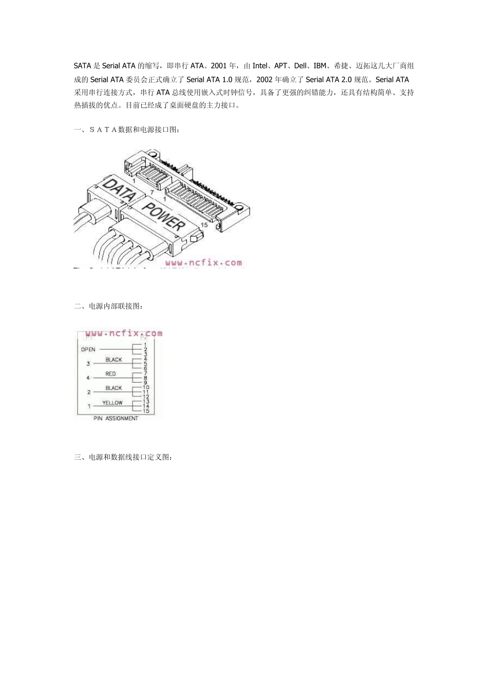 笔记本SATA接口定义_第1页
