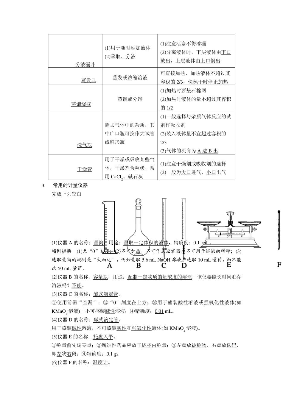 第1讲化学实验基础知识和技能_第2页
