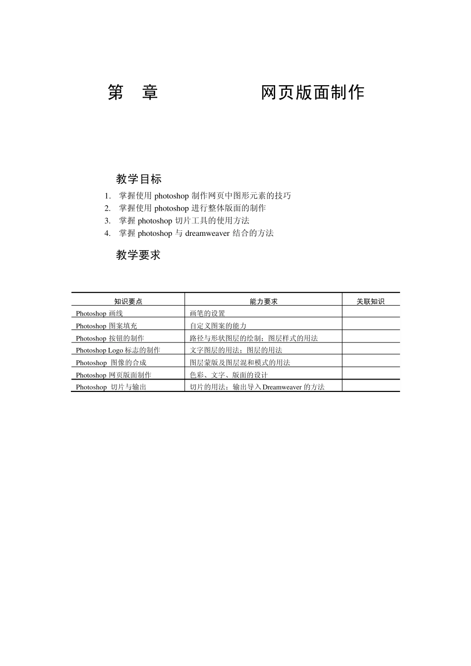 第2章Photoshop网页版面制作_第1页