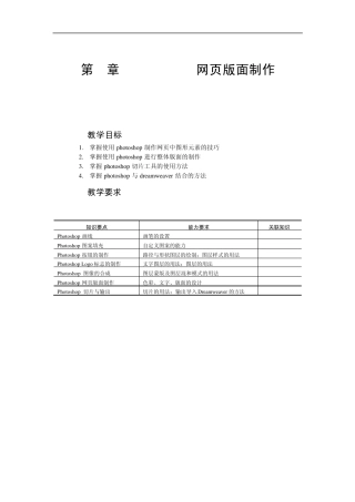 第2章Photoshop网页版面制作优秀教学样本