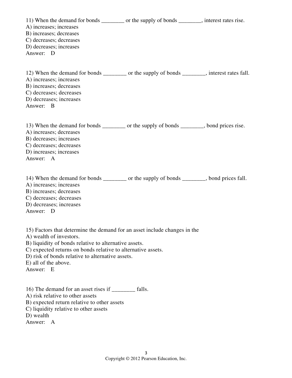 第4单元金融考试题西南财经大学天府学院_第3页