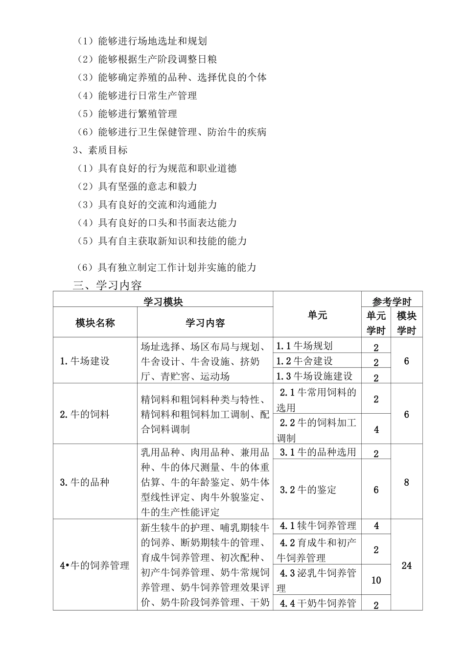 《牛生产》课程标准_第2页