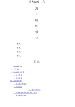 抛丸防腐专项施工方案