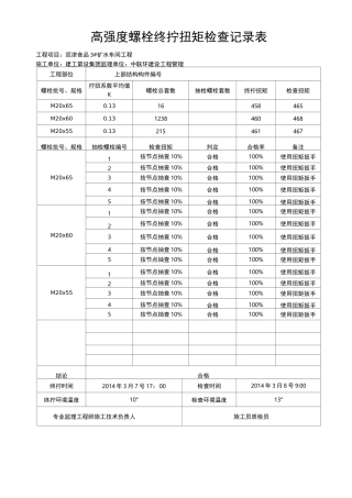 高强度螺栓终拧扭矩检查记录表_(自动保存的)