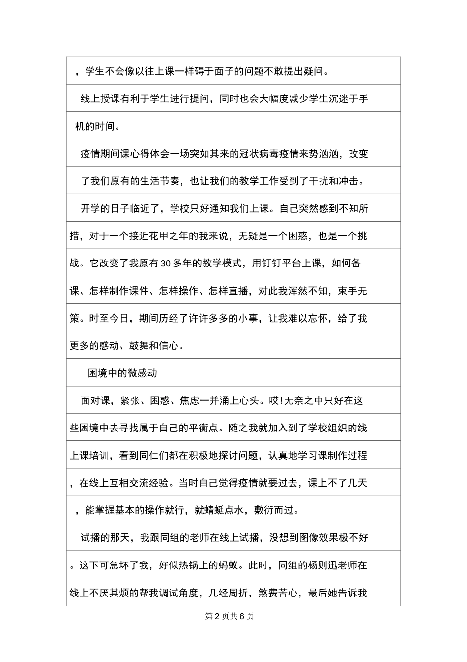 疫情期间网课心得体会_第2页