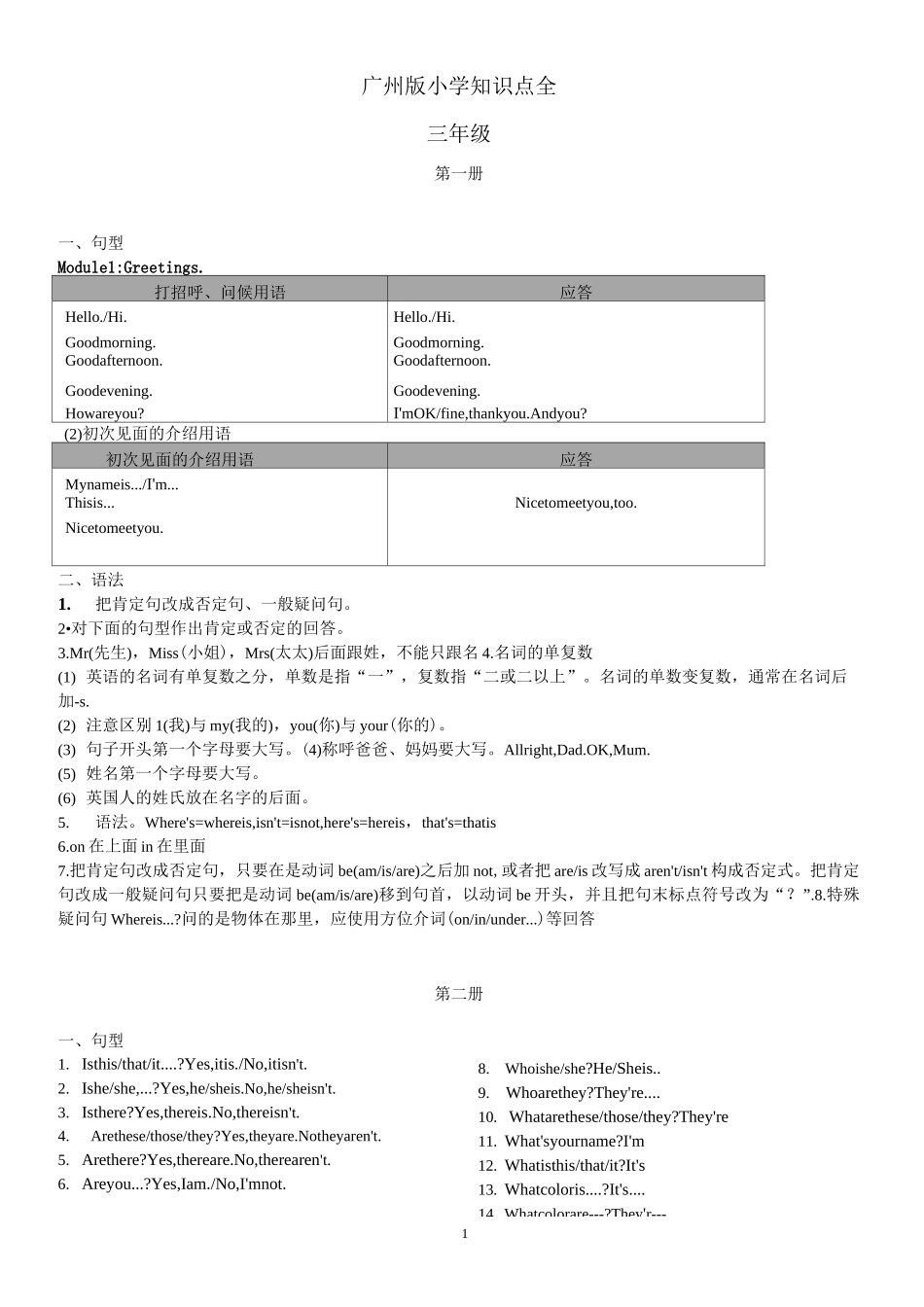 广州版小学知识点全_第1页