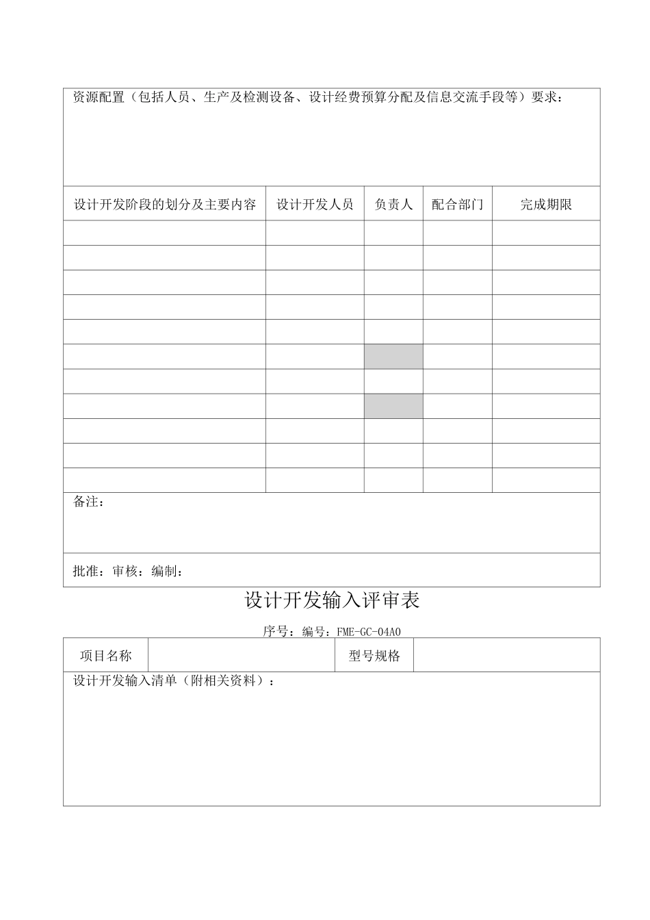 设计开发各过程表单_第2页