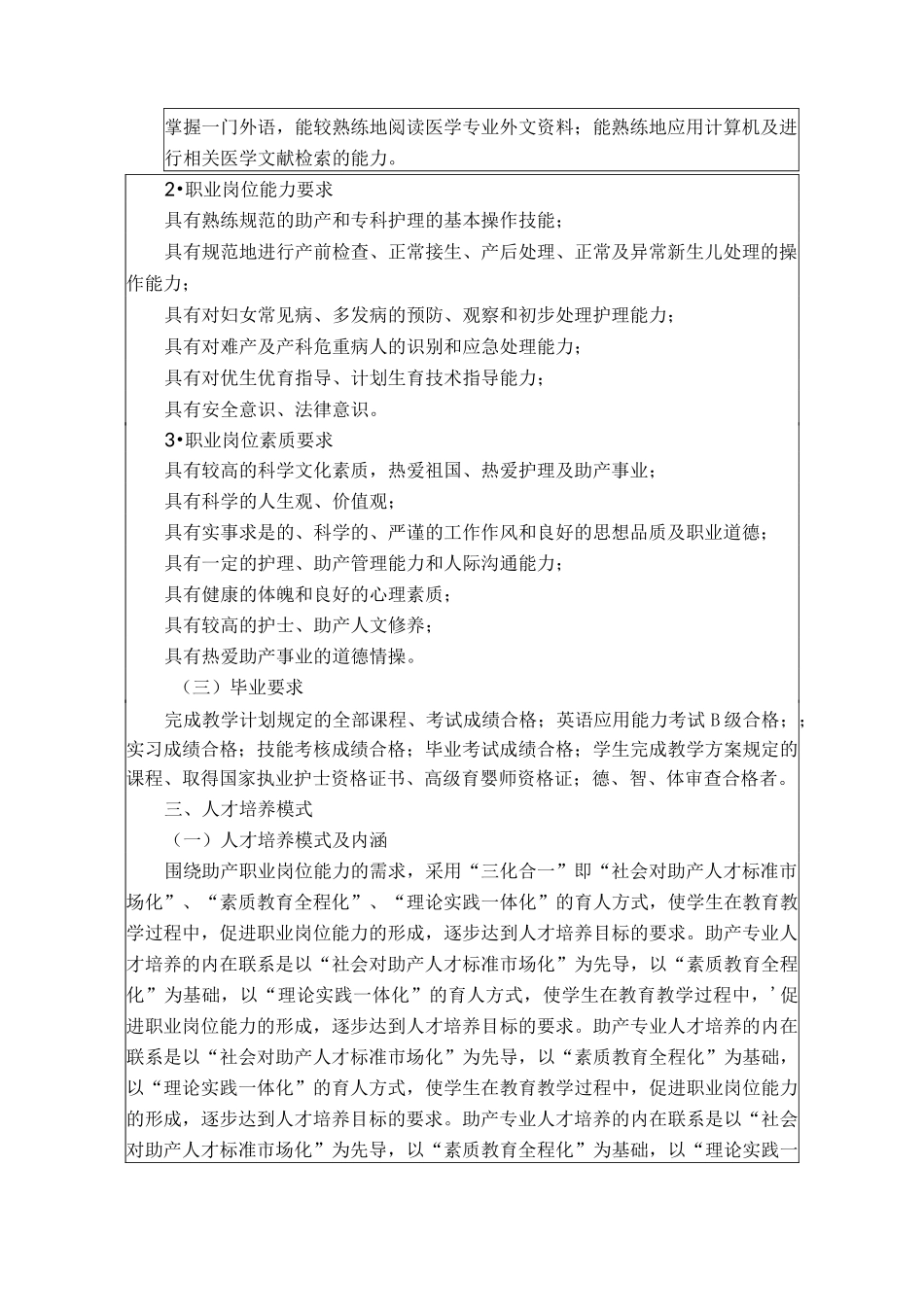 助产专业人才培养方案_第2页