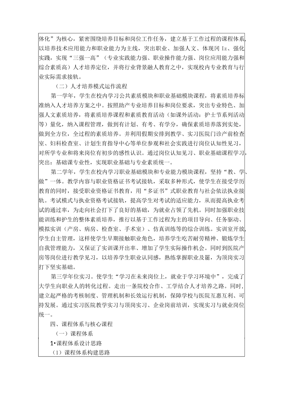 助产专业人才培养方案_第3页