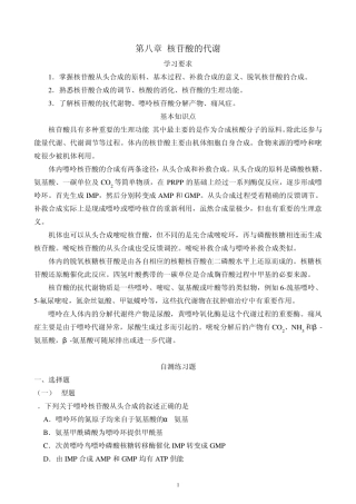 第8章核苷酸代谢