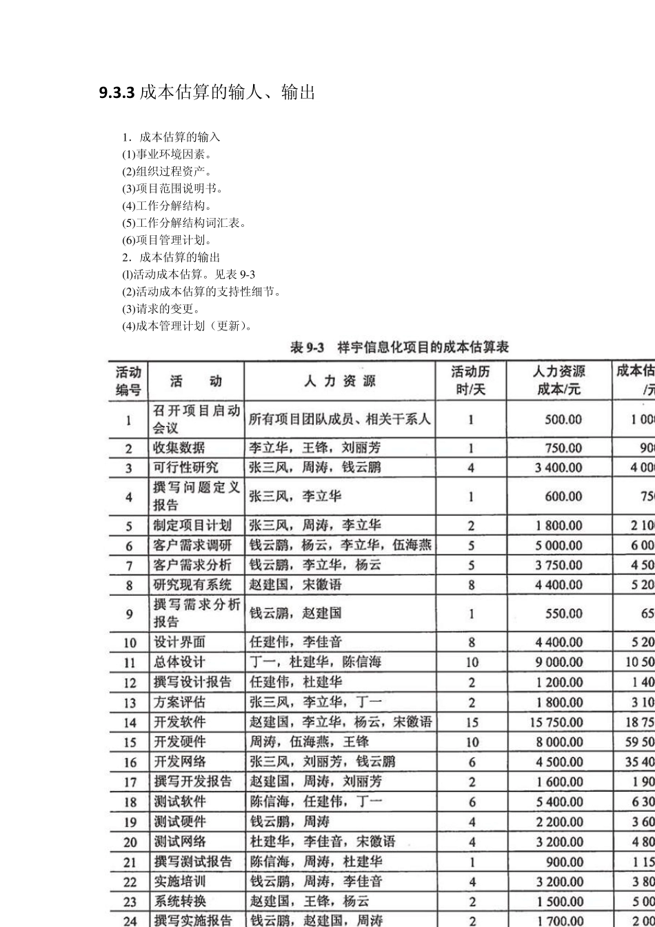 第9章项目成本管理(考题说明)_第3页