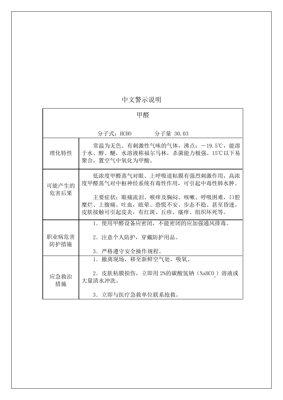 职业病危害因素中文警示说明汇总_第1页