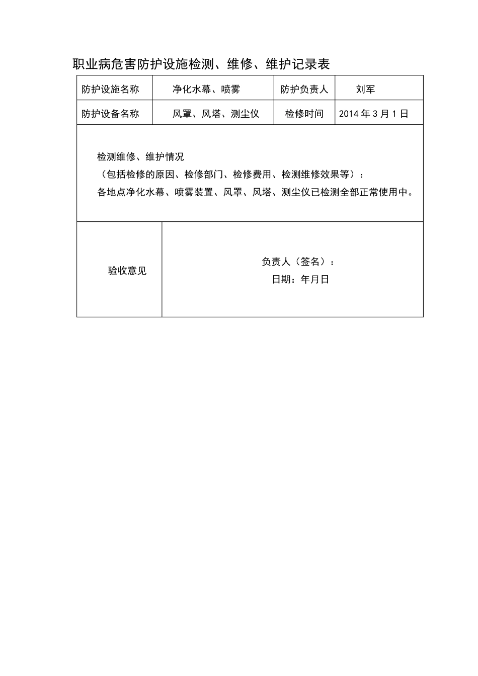 职业病危害防护设施检修维护记录_第3页