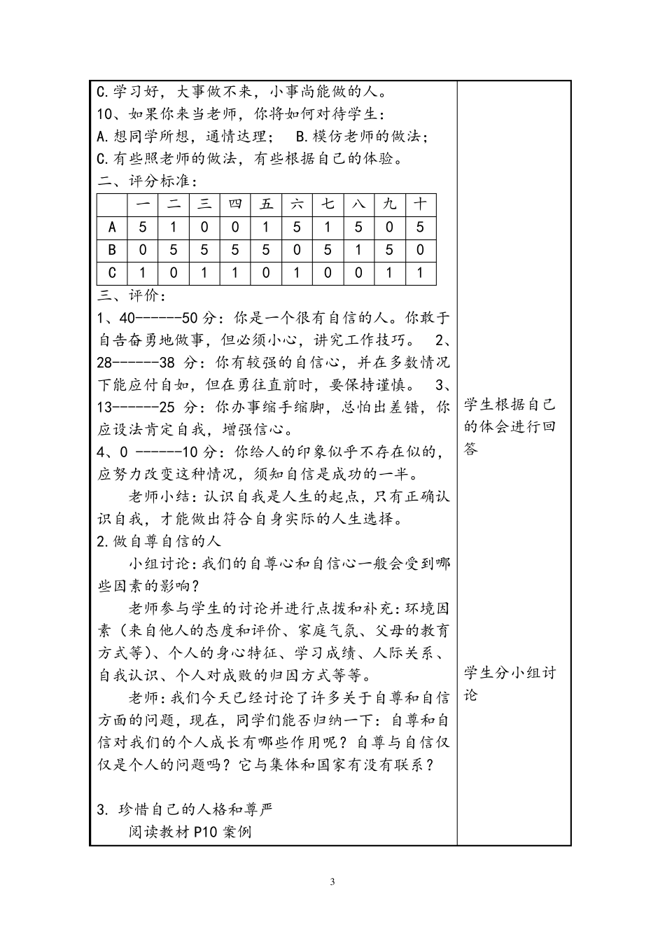 职业道德与法律教案(非常全面实用不下后悔)主编张伟_第3页