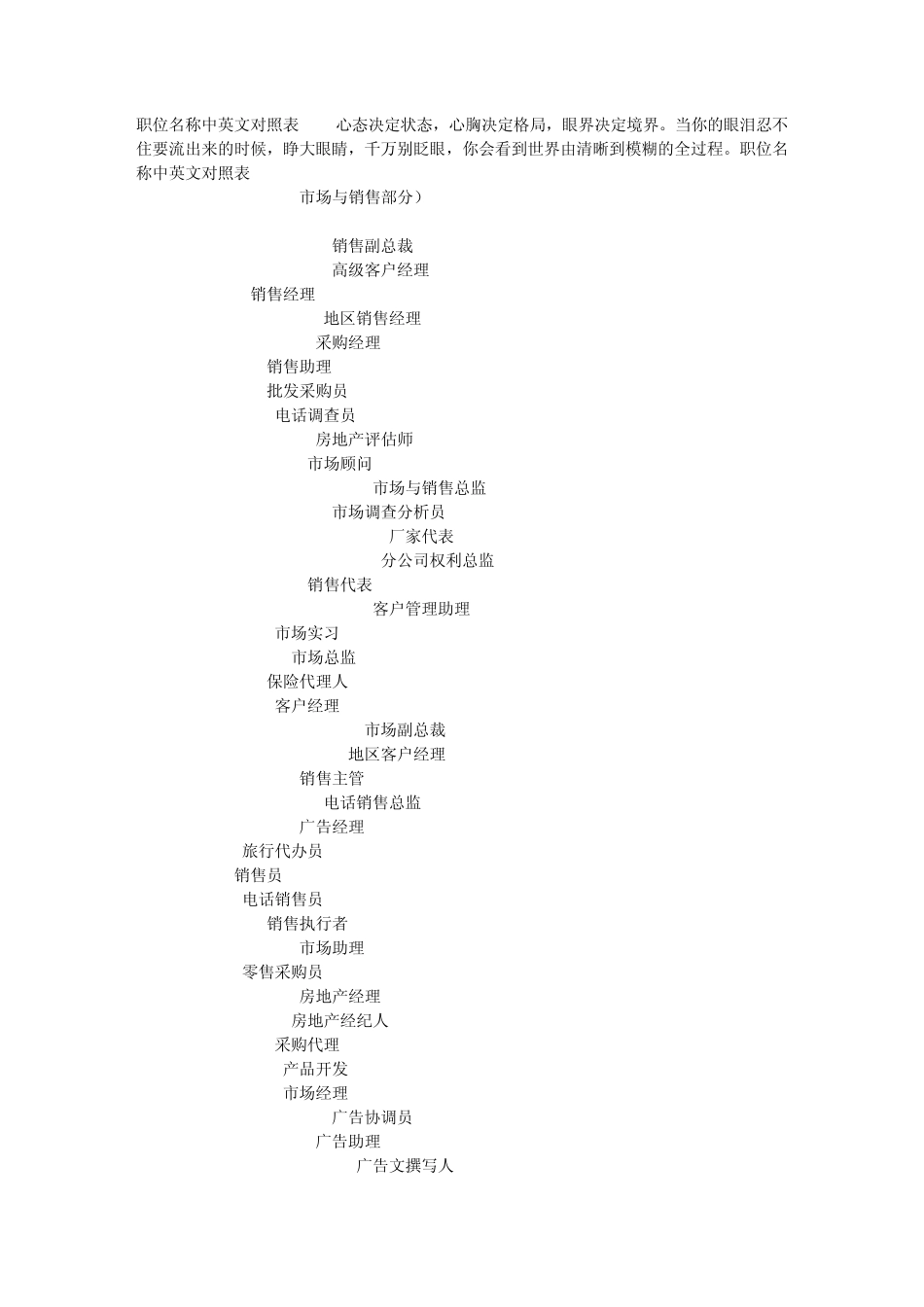 职位名称中英文对照表_第1页