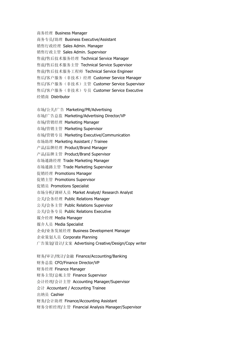 职位用英语怎么说_第2页