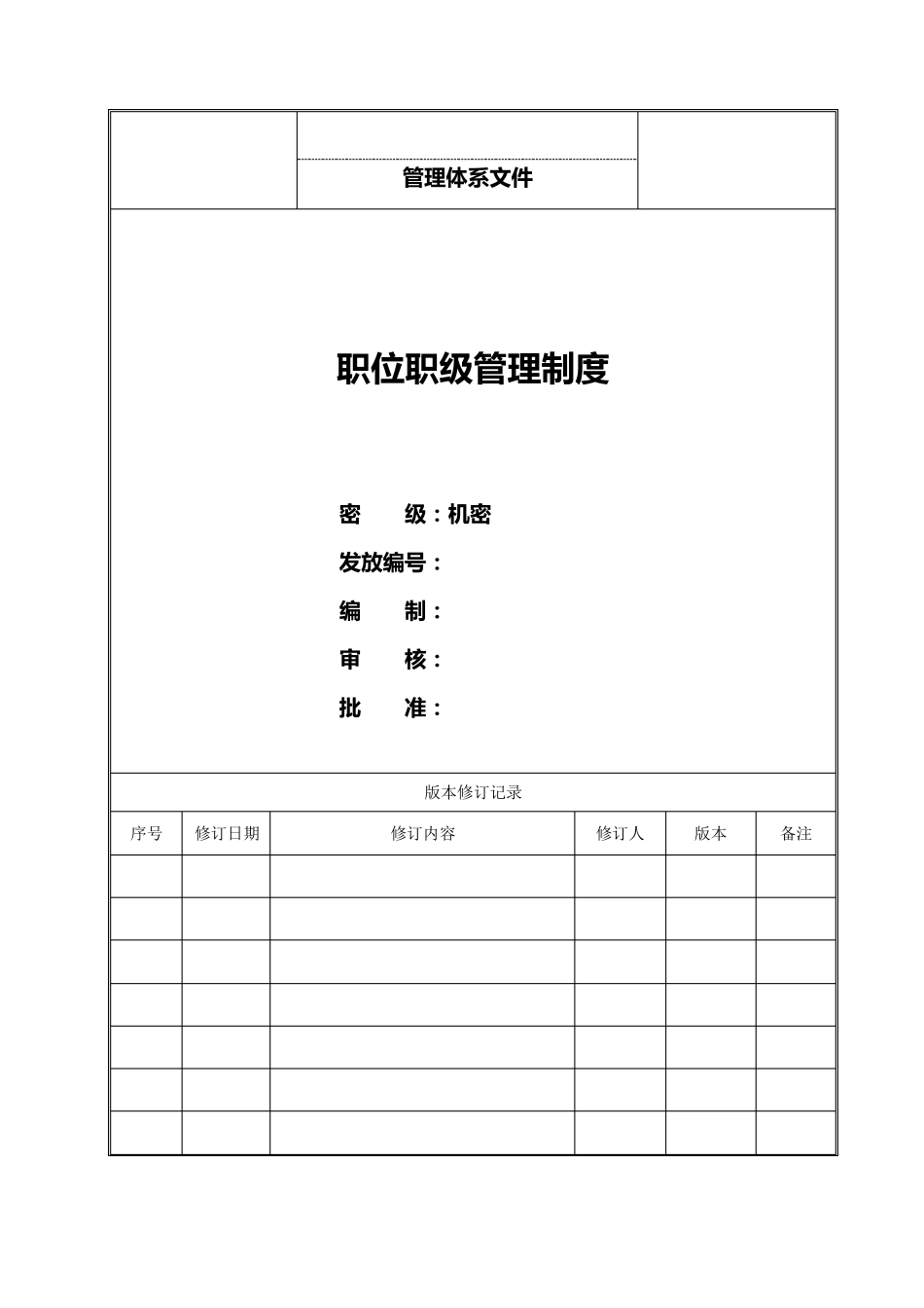 职位职级管理制度_第1页