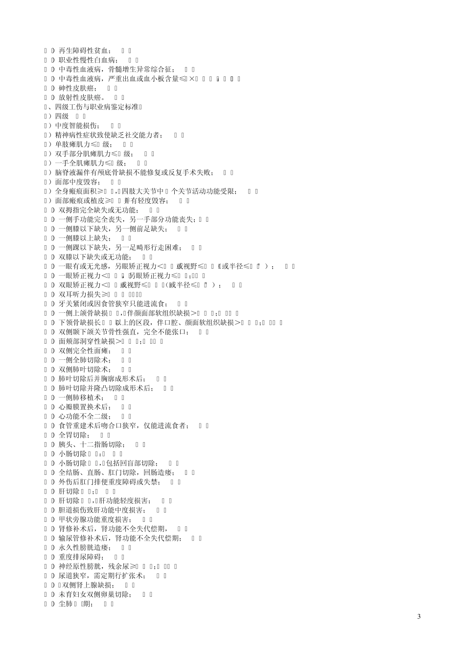 职工工伤与职业病致残程度鉴定标准(最新2006版)_第3页