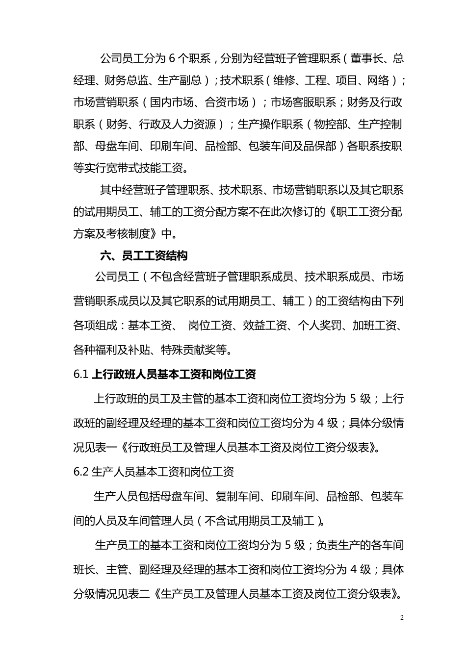 职工工资分配方案及考核制度修改稿客服部_第2页