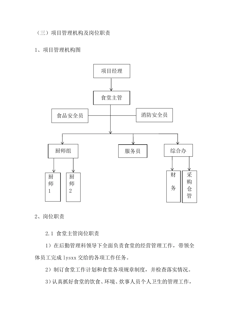职工食堂食品加工、食堂经营服务方案_第3页