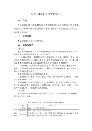 职称与职业资格管理办法